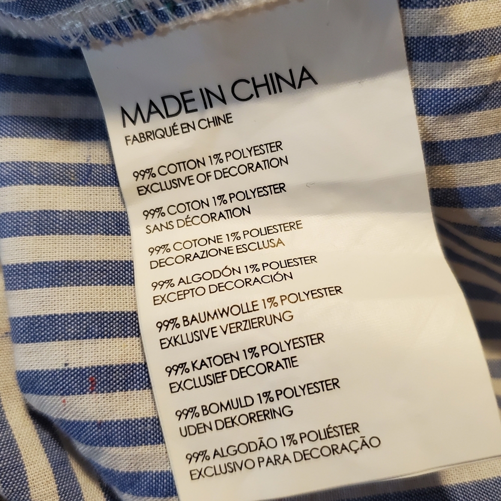 Club monaco Radura faux wrap striped mini skirt blue/white stripe size S - Picture 12 of 12